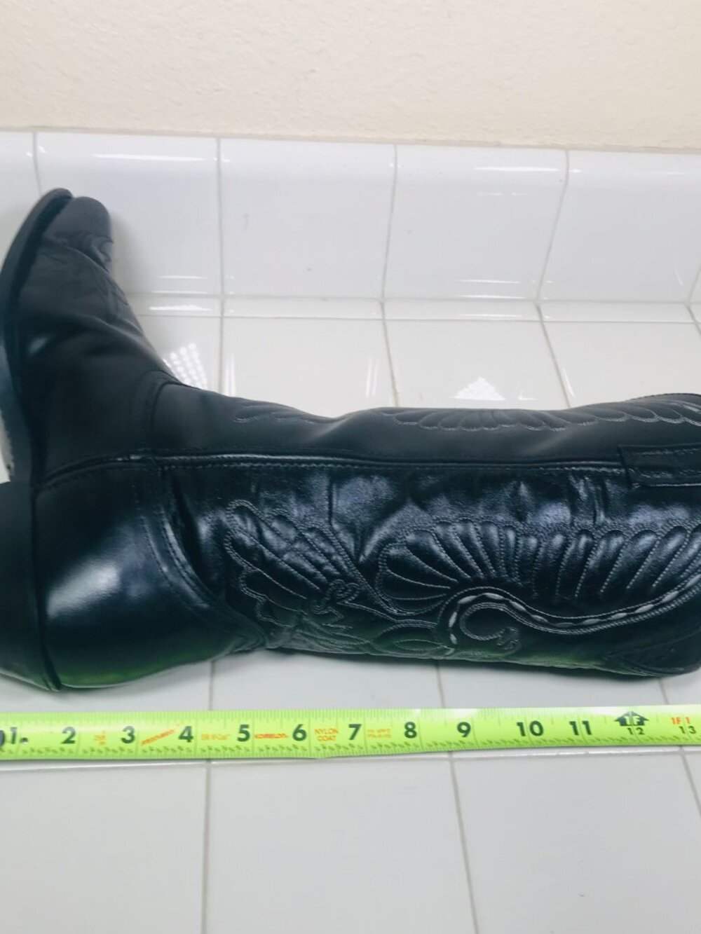 Laredo 6840 Men’s Gainesville Western Cowboy Boots Sz 10 EW Black Leather Eagle - Picture 13 of 16